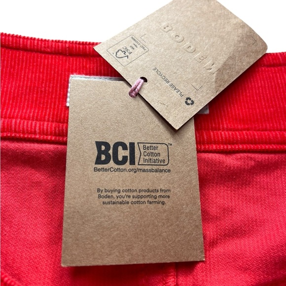 Boden Red Corduroy Mini Skirt US 12 Petite NWT - Picture 7 of 10